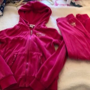 Juicy couture girls kids velour tracksuit 8/10
